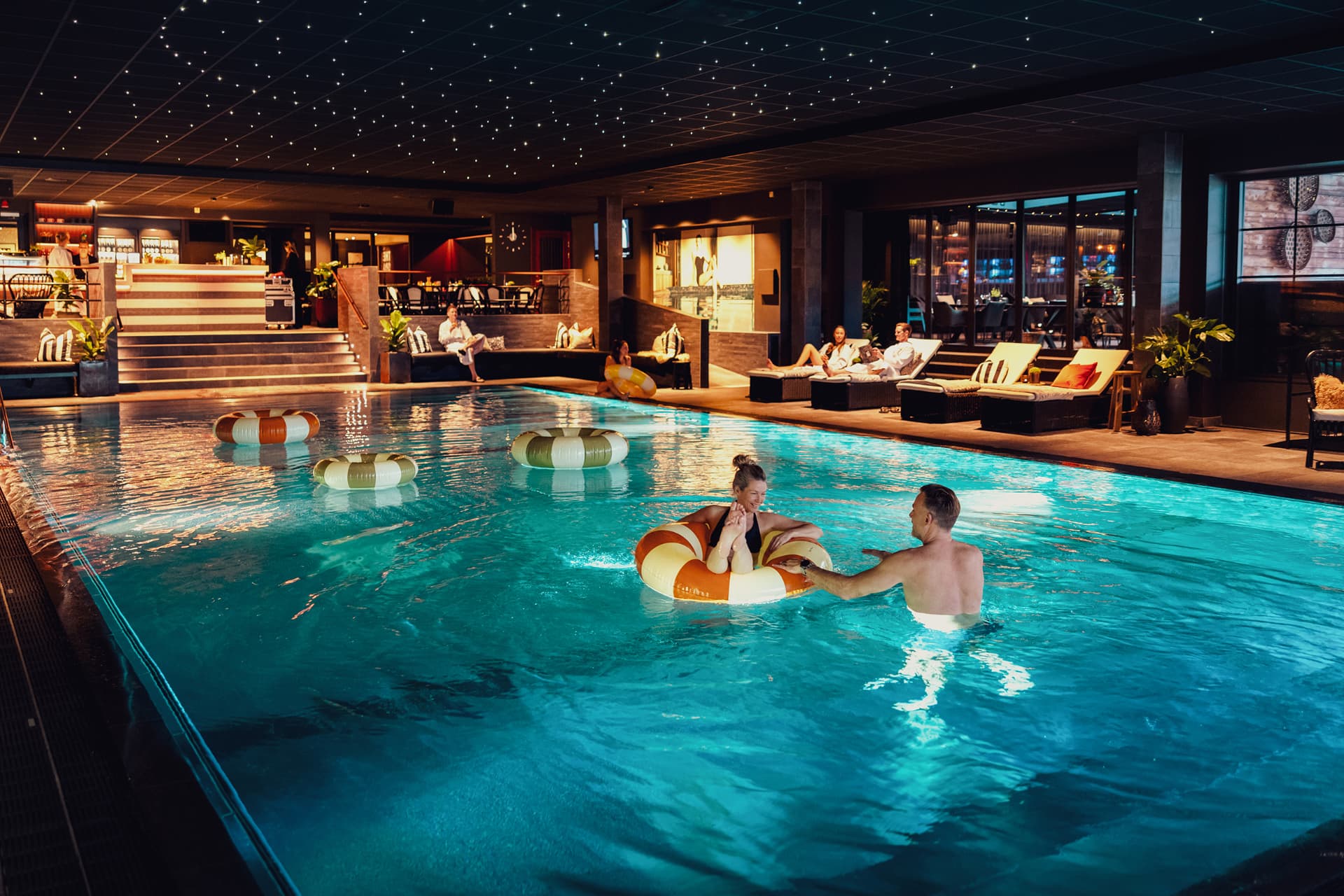 Poolen på spaavdelningen på Hotel Tylösand