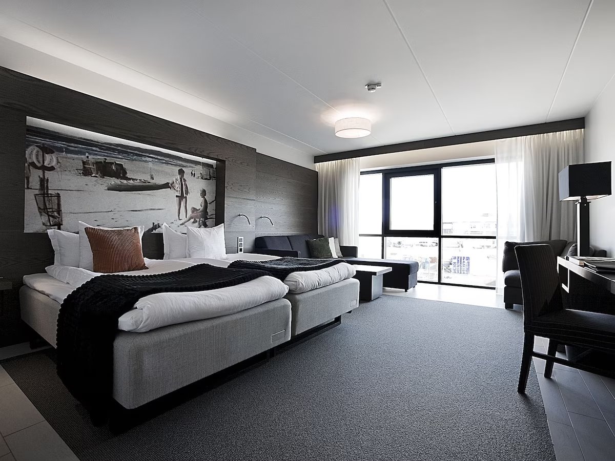 Hotellrum med havsutsikt på Hotel Tylösand
